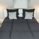 Wełniana poszewka na poduszkę - czarna