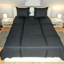 Wełniana poszewka na poduszkę - czarna