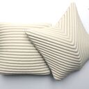 komplet kremowych poduszek 50x50/chevron, colors