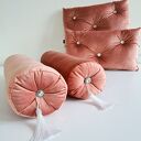 Poduszka premium wałek glamour róż antyczny / róż ceglany