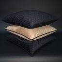 Komplet 3 poduszek z weluru i Velvet HAFT 45x45 cm - haft i chwost