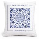 Poszewka inspirowana motywami ceramiki Bolesławieckiej 40x40