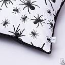 Handmade poduszka w pająki z czarnym polarem minky 39x39 cm na Halloween