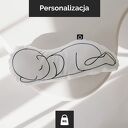 Poduszka newborn wzór nb32 | słodki noworodek z wagą