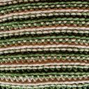 ♥ Zielona PODUSZKA OZDOBNA w beżowe paski ♥