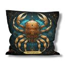 Poduszka Skorpion - znak zodiaku horoskop w czarnym welurze