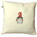 PODUSZKA z POLARU 40x40 cm z HAFTEM GNOM TRUSKAWKA WKŁAD GRATIS