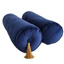 Poduszka glamour wałek welurowy 50 cm - Granat i kolory