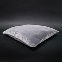 Poduszka aksamit srebrny haft 45x45cm, szarość - poszewka