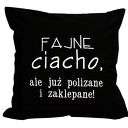 Fajne ciacho Poduszka z haftem 40x40cm