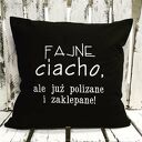 Fajne ciacho Poduszka z haftem 40x40cm