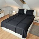 Wełniana poszewka na poduszkę - czarna