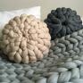 poduszki: z wełny merynosów chunky pillow - czesankowa merino