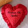 walentynki haft poduszki na dekoracyjna serduszko serce z falbanką