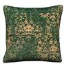 majunto ozdobne poduszki welurowe zielone wzór ornament zieleń welur