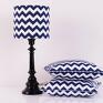 czarne zygzak navy blue 40x40cm poduszka chevron