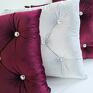 dekoracyna poduszka premium welur czerwona / bordowa 4 styl glamour