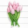 tulipany jasno różowy bawełniany bukiet - dziecko pokoik dziecka