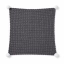 Kocyk dziecięcy Coco wełna merino z pomponami 63x70 handmade