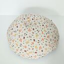 Naturalna w kolorze lnu Pufa dziecięca Leśne Zwierzaki - urocze i łagodne