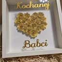 Ręcznie wykonana dekoracja w ramce z sercem Zaproponuj swoją ramkę