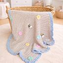 Kocyk dziecięcy Magic Garden wełna merino bawełna