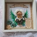 aniołek stróż w ramce 3 d z szybką dla chłopca