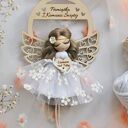 Pamiątka Pierwszej Komunii - aniołek na obręczy | Pakowanie na prezent
