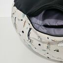 Jasnoszara Pufa dziecięca Pastelowy Zagajnik - ciepły i minimalistyczny