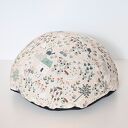 Naturalna w kolorze lnu Pufa dziecięca Sielankowa Zagroda - spokojna i bajkowa