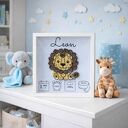 Metryczka dziecka 3D Personalizowana ramka dla dziecka - ręcznie robiona dekoracja do pokoju maluszka