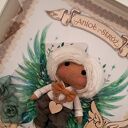 aniołek stróż w ramce 3 d z szybką dla chłopca