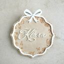 Personalizowana tabliczka z imieniem dla noworodka