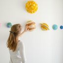 Zestaw dużych planet 3D z filcu - dekoracja ścienna i sufitowa do pokoju dziecka