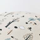 Jasnoszara Pufa dziecięca Pastelowy Zagajnik - ciepły i minimalistyczny