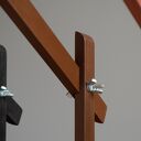 Pałąk Montessori do zawieszenia karuzeli i mobilu - naturalne drewno, kolor czekoladowy