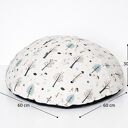 Jasnoszara Pufa dziecięca Pastelowy Zagajnik - ciepły i minimalistyczny