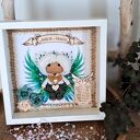 aniołek stróż w ramce 3 d z szybką dla chłopca