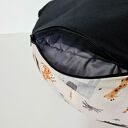 Jasna ecru z odcieniami różu pufa dziecięca Pastelowa Sawanna pogodna i ciepła