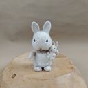 Filcowany króliczek z maleństwem - rezerwacja