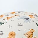 Jasna ecru z odcieniami różu pufa dziecięca Pastelowa Sawanna pogodna i ciepła