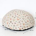 Naturalna w kolorze lnu Pufa dziecięca Leśne Zwierzaki - urocze i łagodne