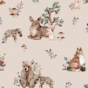 PODUSZKA, WKŁADKA DO KRZESEŁKA IKEA - sarenki na beżu