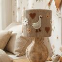 Lampka nocna Gąski - ręcznie wykonana do pokoju dziecka w stylu boho