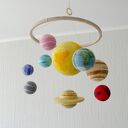 Mobil z układem słonecznym - karuzela dla niemowląt i ozdoba dziecięca