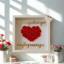 Ręcznie wykonana dekoracja w ramce z sercem Zaproponuj swoją ramkę