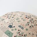 Naturalna w kolorze lnu Pufa dziecięca Sielankowa Zagroda - spokojna i bajkowa