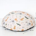 Jasna ecru z odcieniami różu pufa dziecięca Pastelowa Sawanna pogodna i ciepła