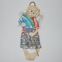 Hej! Pojadę - aniołek z masy solnej, prezent, dekoracja