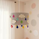 Lampa sufitowa Deszcz - ręcznie wykonany abażur dziecięcy w stylu skandynawskim